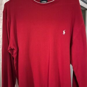 Polo by Ralph Lauren Men's Long Sleeve Red Tee